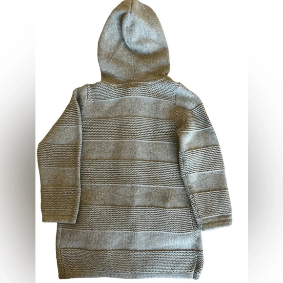 Baby Gap Grey Gray Toddler Boy Hoodie Garter Grandpa Sweater Coat Size 3 Nwt - Picture 5 of 10